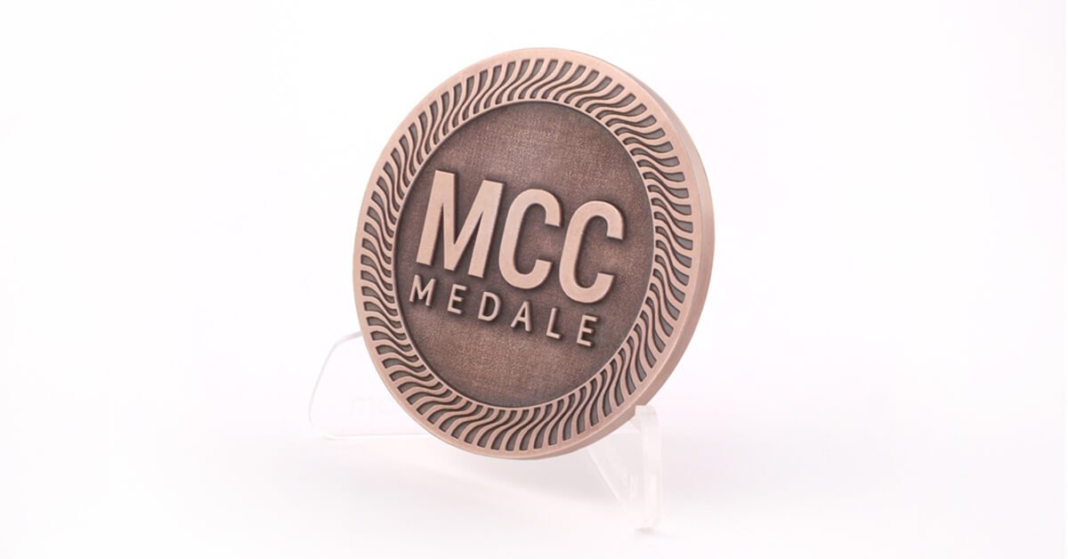 Miedź antyczna, czyli patynowana miedź - kolor odlewów dostępny w MCC Medale