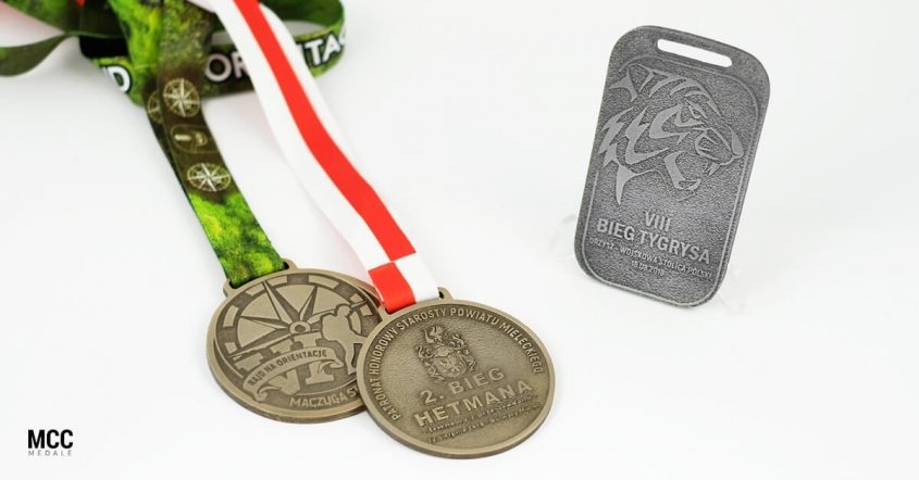 Medale biegowe wykonane na biegi na orientację