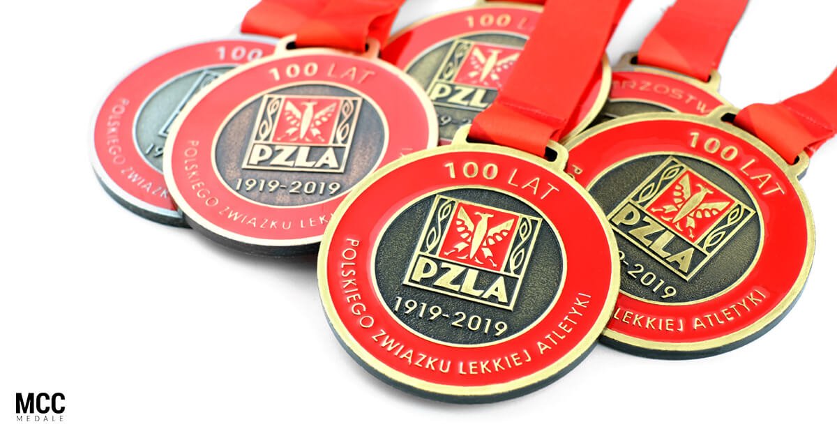 Medale sportowe wykonane dla Polskiego Związku Lekkiej Atletyki