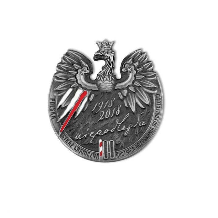 Medal na zamówienie z orłem na niepodległość, z okazji 100 lecia niepodległości, metalowy od MCC Medale