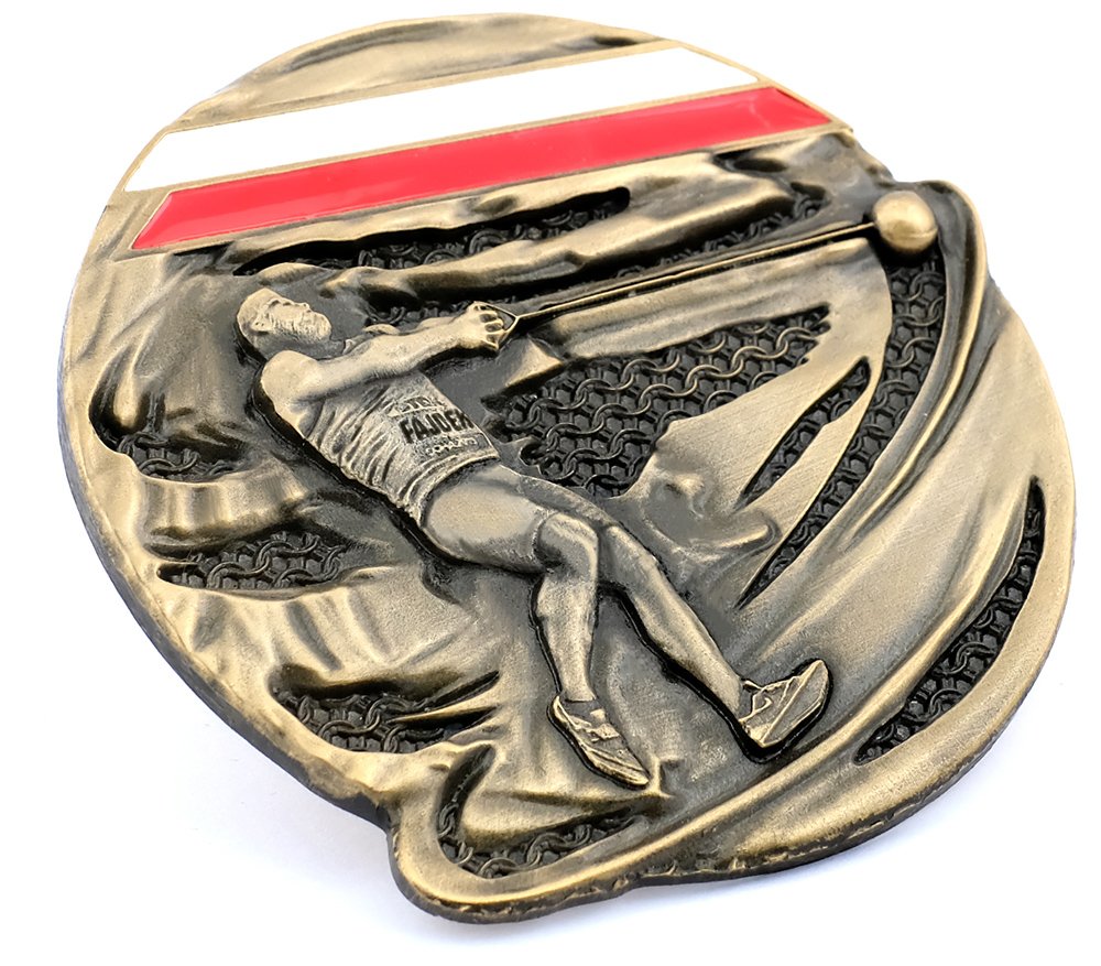 Medal sportowy zaprojektowany we współpracy z Pawłem Fajdkiem