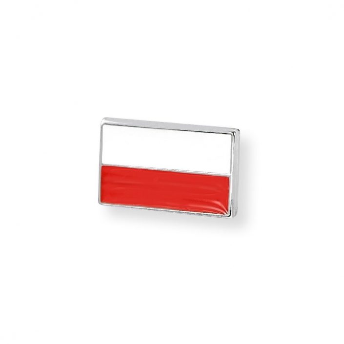 Pins emaliowany w kształcie flagi Polski