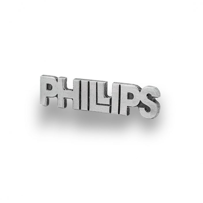 Metalowa przypinka reklamowa Phillips