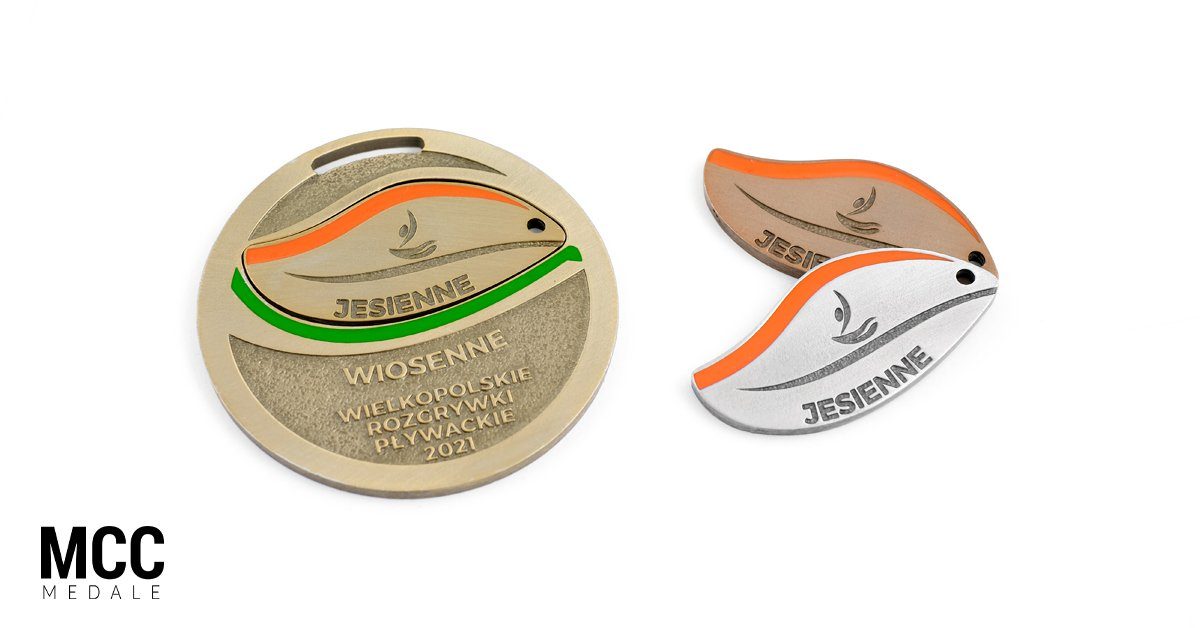 Wielkopolskie Rozgrywki Pływackie - medale wyprodukowane przez odlewnię MCC Medale