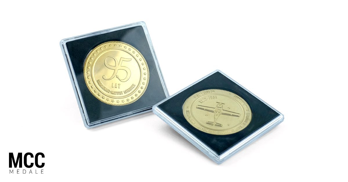 95-lecie Instytutu Lotnictwa - monety bite przygotowane przez firmę MCC Medale
