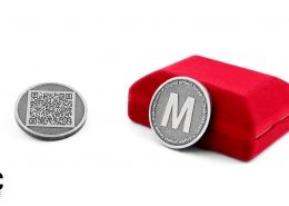 Monety z kodem QR wykonane przez producenta monet, firmę MCC Medale