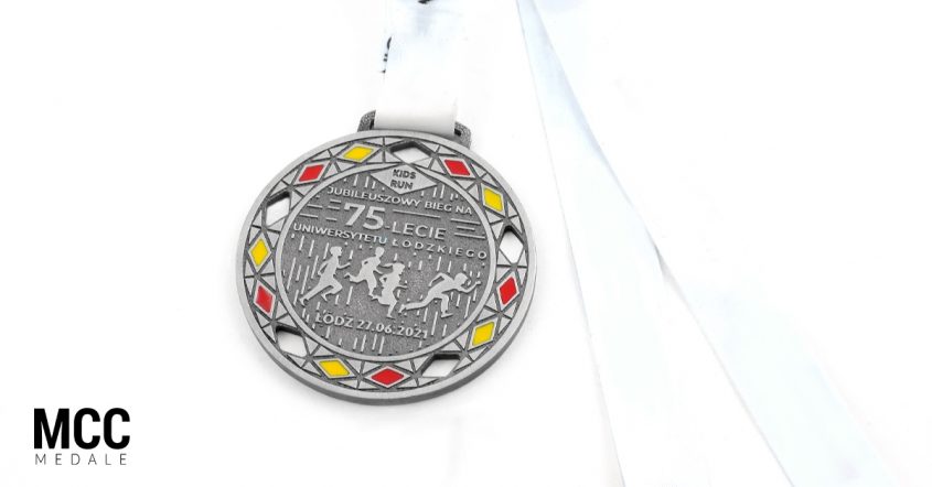 Bieg Jubileuszowy na 75-lecie Uniwersytetu Łódzkiego - medale przygotowane i wykonane przez odlewnię MCC Medale
