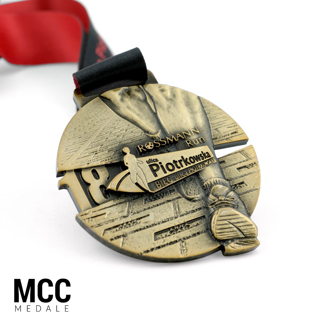 Projekt medalu na Bieg Ulicą Piotrkowską wykonany w odlewni MCC Medale