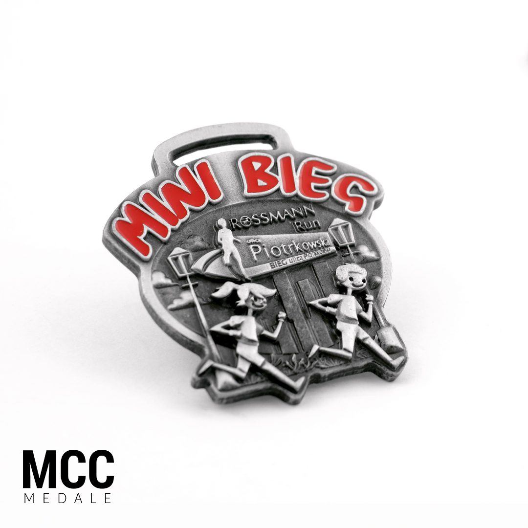 Rossman Run - medale dla dzieci przygotowane przez MCC Medale na Mini Bieg Ulicą Piotrkowską