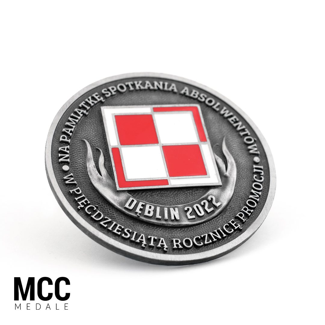 Medale odlewane dla Wyższej Oficerskiej Szkoły Lotniczej wykonane w firmie MCC Medale