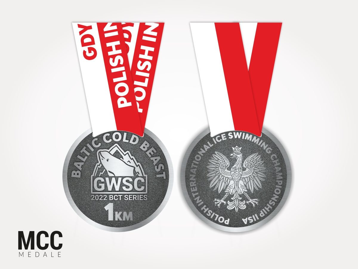 Medale na zawody Winter Swimming wykonane w odlewni MCC Medale