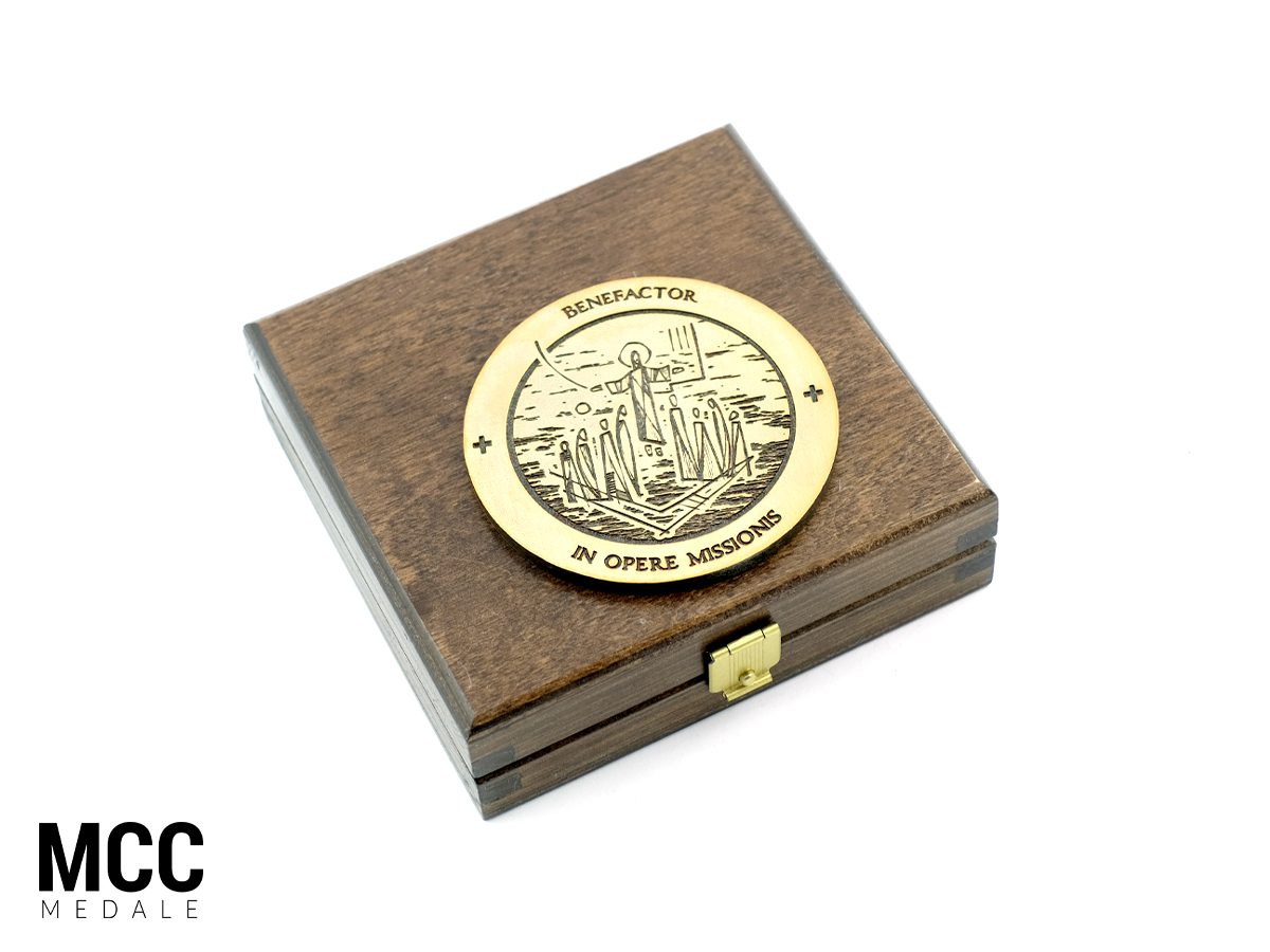 Projekt medali dla Misjonarzy Oblatów wykonany przez MCC Medale