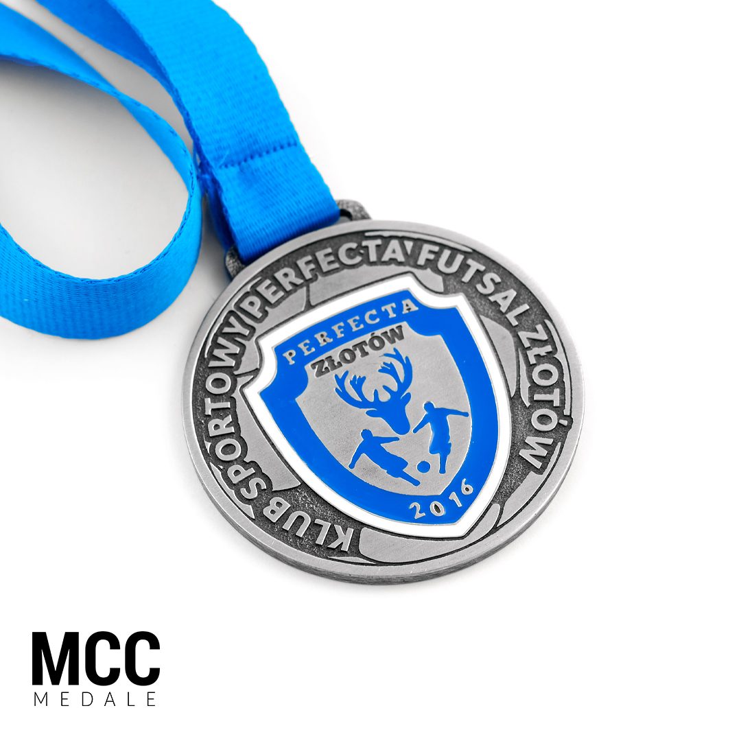 Projekt medali dla K.S. Perfecta Futsal Złotów wykonany w MCC Medale