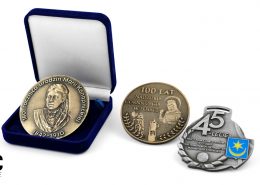 Trójwymiarowe medale okolicznościowe z odlewni MCC Medale. Różne przykłady realizacji 3D